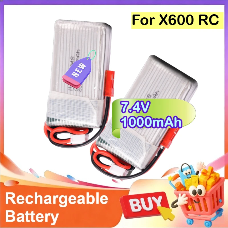 

2S 7.4V 1000mAh 703048 LiPo Battery for X600 RC Hexacopter for Car and Aircraft Models