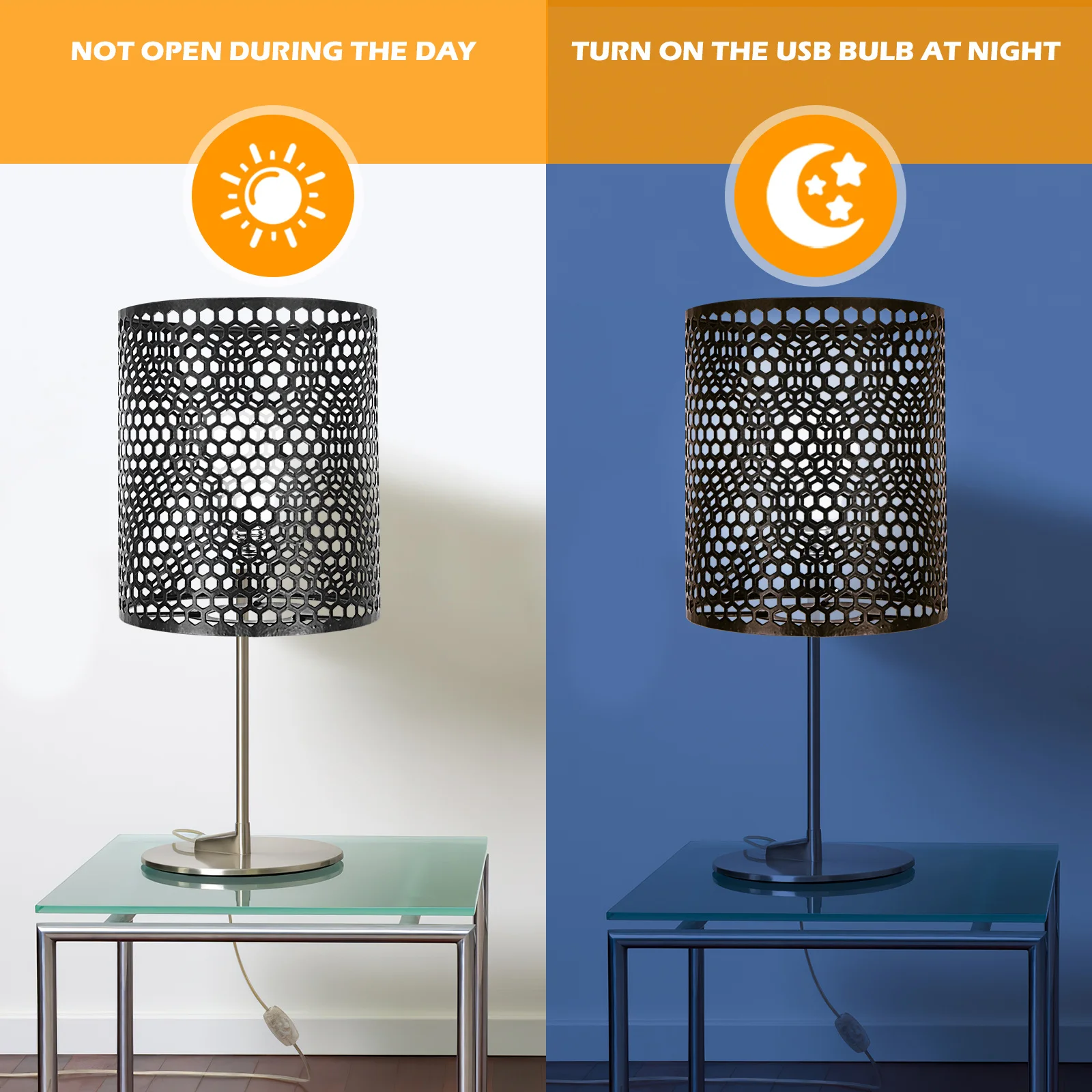 

Hollowed Chandelier Lampshade Cover Solid Iron Art Lamp Decor for Dining Kitchen Bedroom Cafe Bar Home Replacement Lampshade