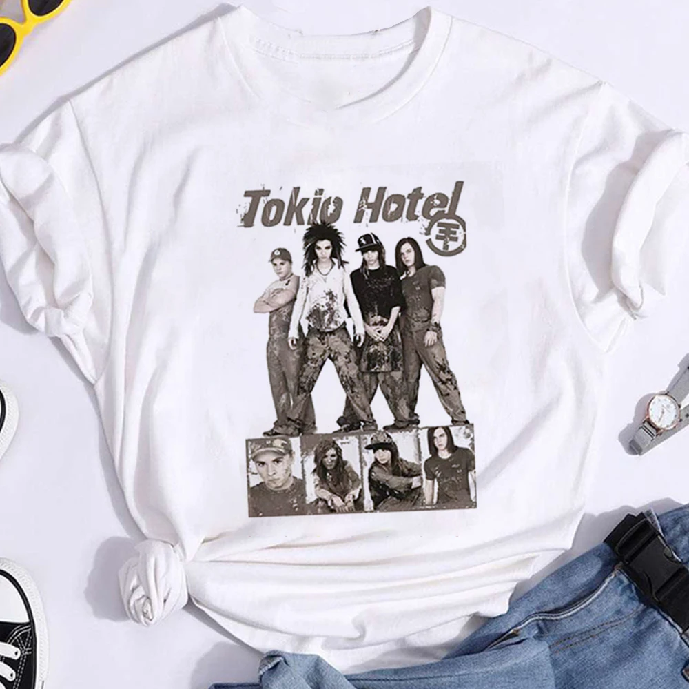 Tokio Hotel Women T Shirt for Women Y2K Harajuku T-Shirts Female Japanese Y2K Streetwear Clothing T Shirt Femme Tees