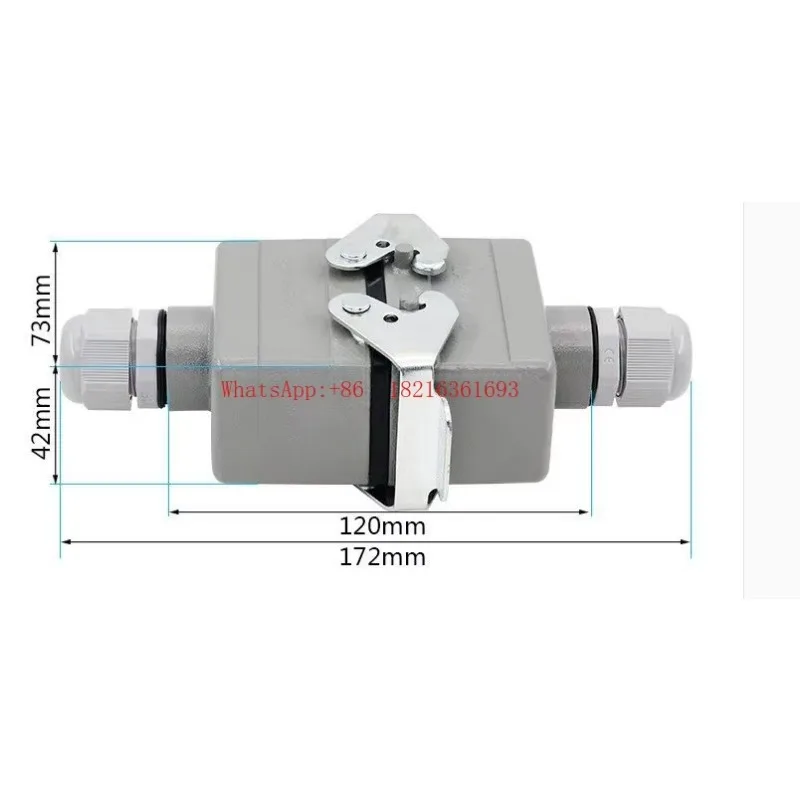 Limited Offer Heavy Duty Connector 4-pin HDC-HSB-004 Rectangular Socket Industrial Waterproof Aviation Plug Socket 35A