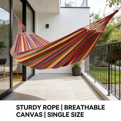 Portable Camping Hammock, Lightweight Outdoor Swing Bed for Garden, Travel, Beach, Backpacking