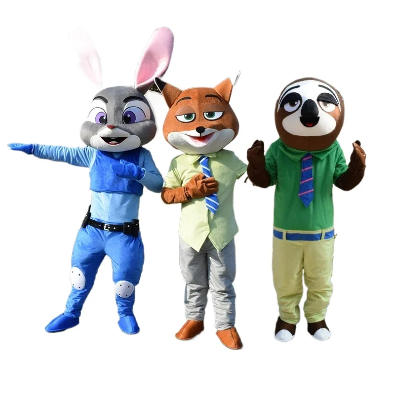 

Zootopia Rabbit Judy Fox Nick Mascot Cosplay Costumes Adult Christmas Party Advertising Event Costume Party Anime Show Prop