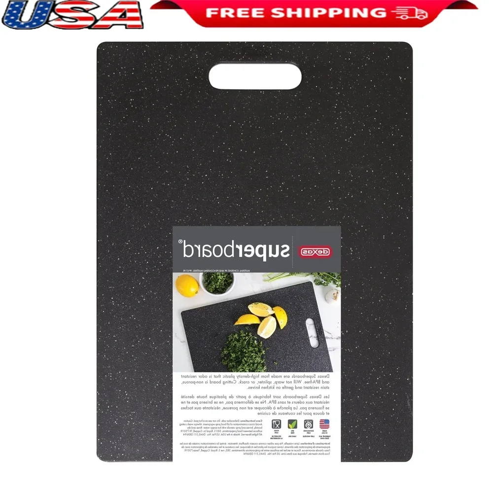 

Poly Granite Cutting Board Dishwasher Safe BPA Free Kitchen Essential Non Porous Stain Resistant Reversible Chef's Knives 12x16