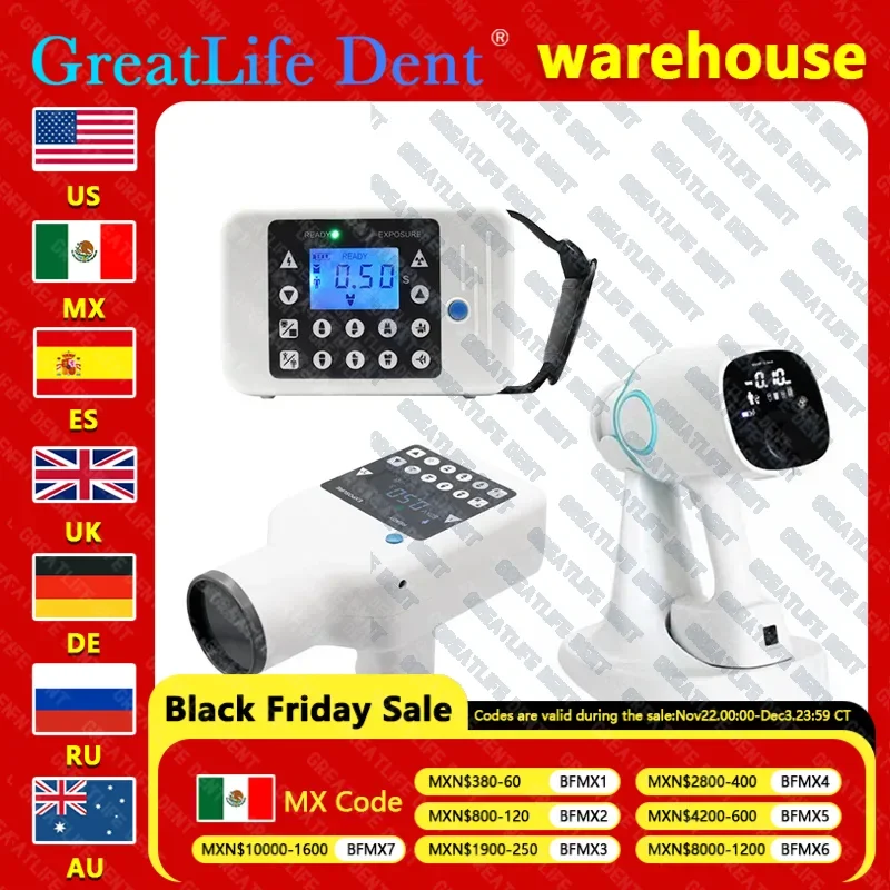 Mexico RU EU In Stock Greatlife Portable Dental X Ray Camera Original HyperLight X-ray Machine Wireless RVG Image Sensor System