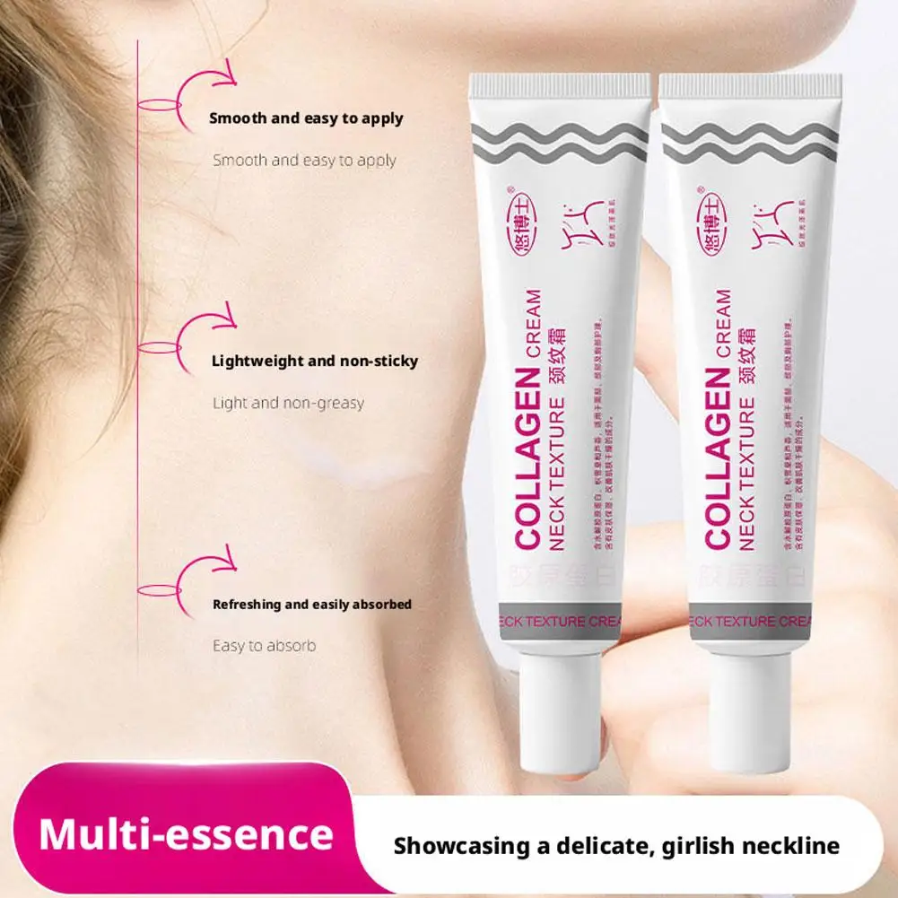Collagen Neck Cream Moisturizing Deep Hydration Reduces Neck Fine Lines Improve Dull Rough Daily Neck Care