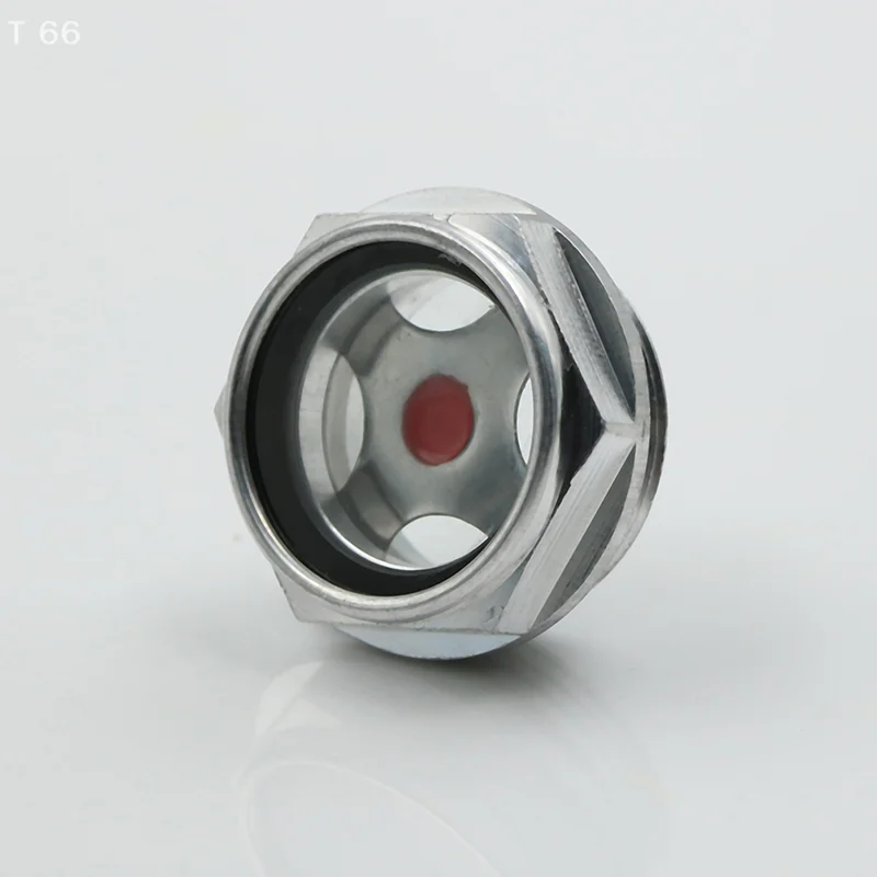 Vetro di vista del livello dell'olio del compressore d'aria in metallo filettato della finestra dell'olio circolare maschio da 16mm-48mm per il tornio del vetro di vista dell'olio del compressore d'aria