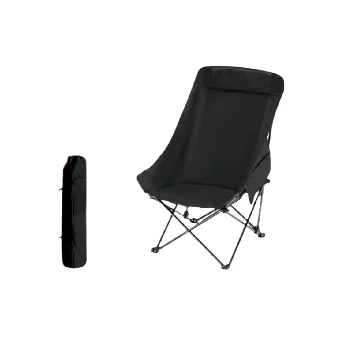 High back lounge chair, moon chair, outdoor folding camping chair, multifunctional home portable fishing chair, widened