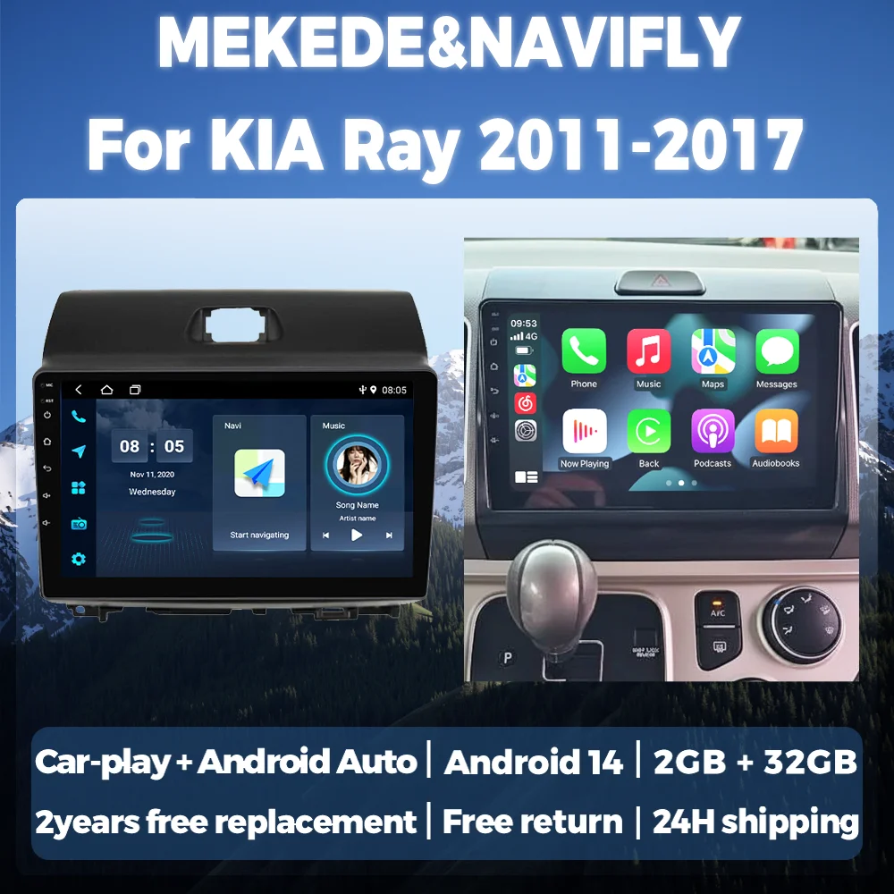 

Car Radio Wireless Carplay Android Auto All In One For KIA Ray 2011-2017 2din Multimedia Video Player GPS Navigation Autoradio