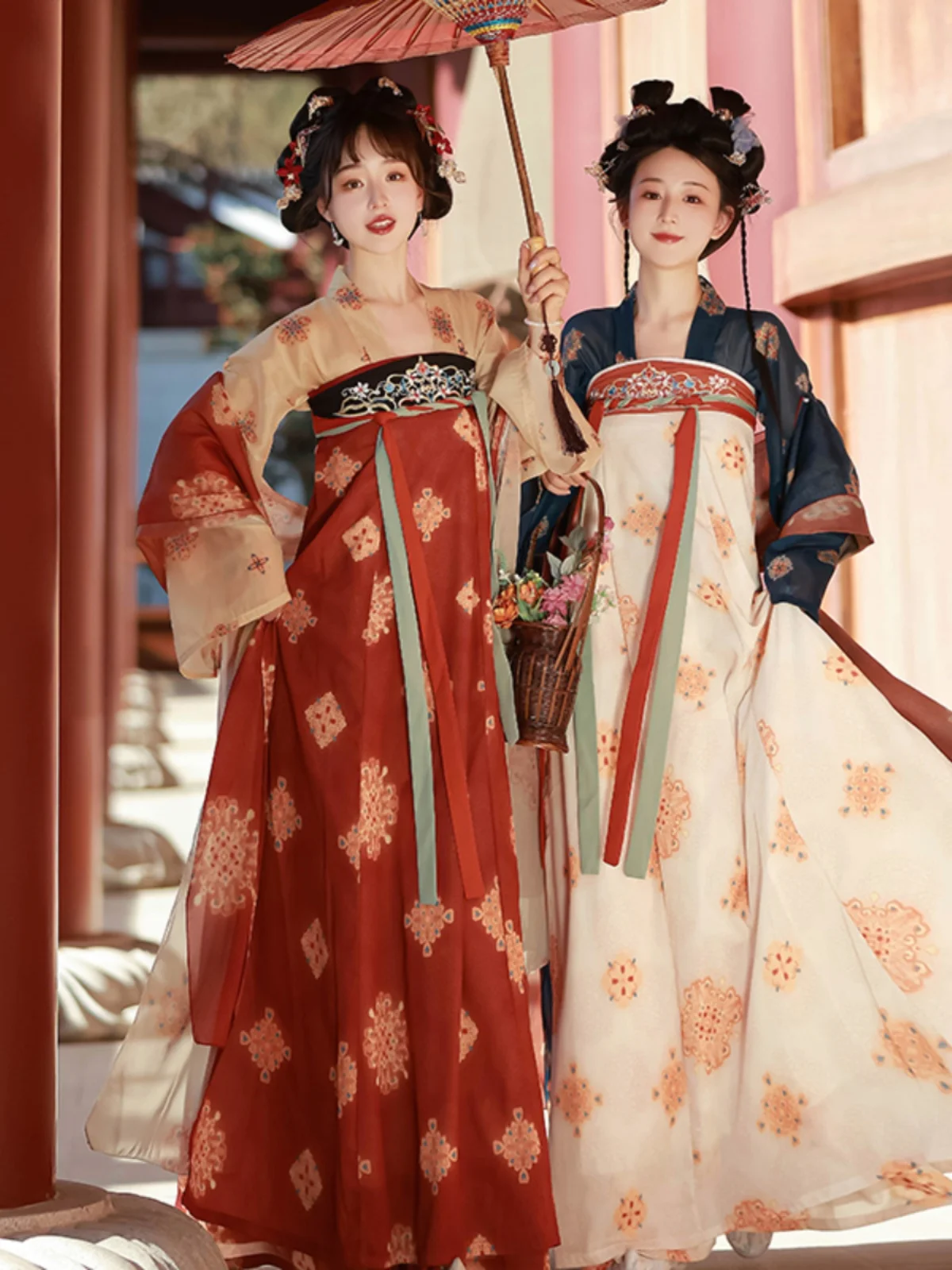 

Оригинальная женская юбка Han Tang Huayun Hanfu Yuzhu Tang Dynas Sle длиной до груди, похожая на фею, повседневная одежда, весна-лето, новинка...