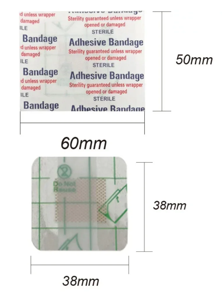 Imagem -06 - Transparente Plutônio à Prova Impermeável Água Bandagem Adesiva Bandagem Kit de Primeiros Socorros Respirável Proteção Segurança Bandagem 100 Peças 38*38 mm