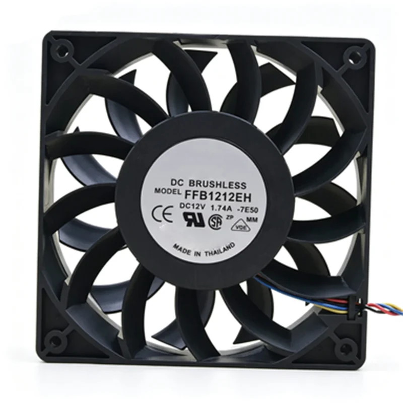 

FFB1212EH 120x120x25mm DC12V 1.74A 17.4W 4000RPM Ball Bearing Industrial Axial Cooling Fan for Server Cabinet