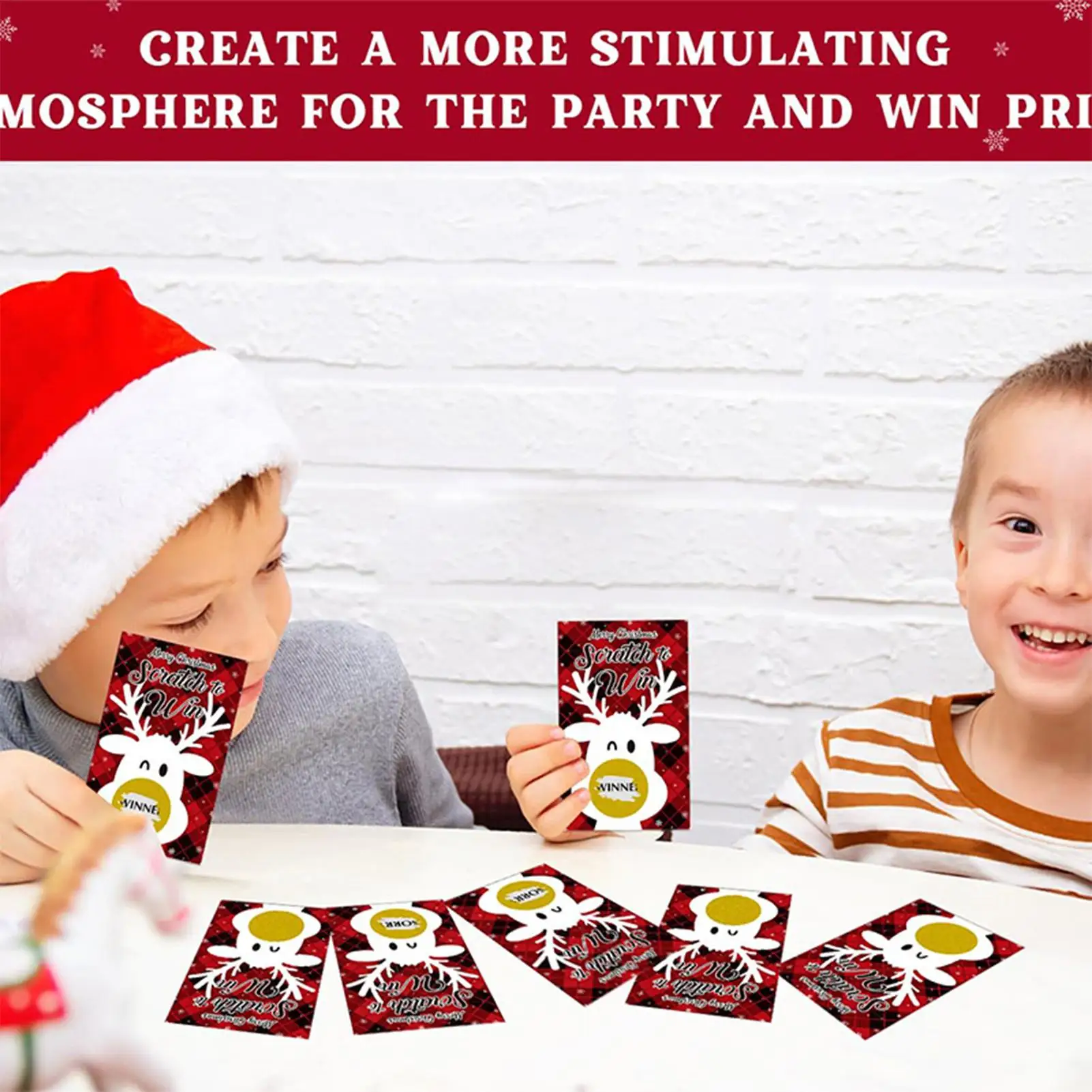 عيد ميلاد سعيد خدش بطاقة الألعاب 36 قطعة عطلة سعيد خدش بطاقة الرنة اليانصيب بطاقة لزينة عيد الميلاد #5