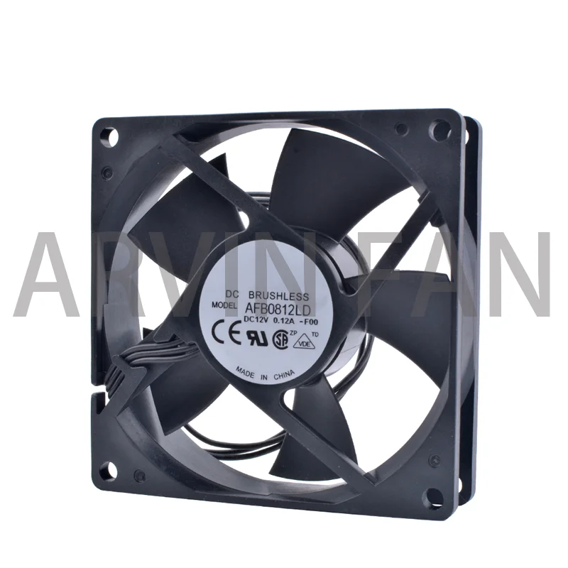 AFB0812LD F00 8cm 80mm Fan 8020 80x80x20mm 12V 0.12A 3pin Monitoring Speed Double Ball Bearing Silent Cooling Fan