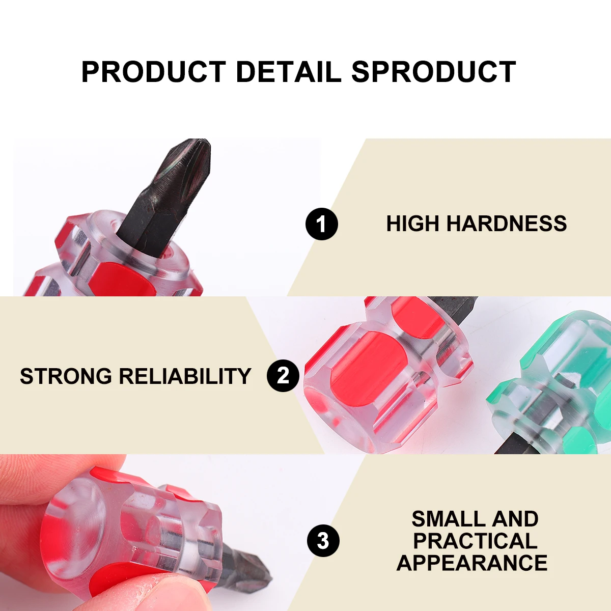 

10Pcs Mini Screwdriver Set Sewing Machine Repair Tools Portable Short Handle Transparent Handle Steel Slotted Repairing Hand