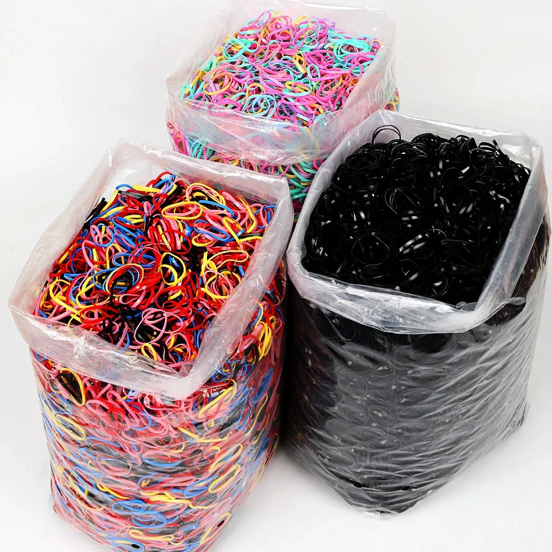 500pcs Girls Colorful Small Disposable Rubber Bands Gum For Ponytail Holder Scrunchie Hair Bands Fashion Hair Accessories image 2