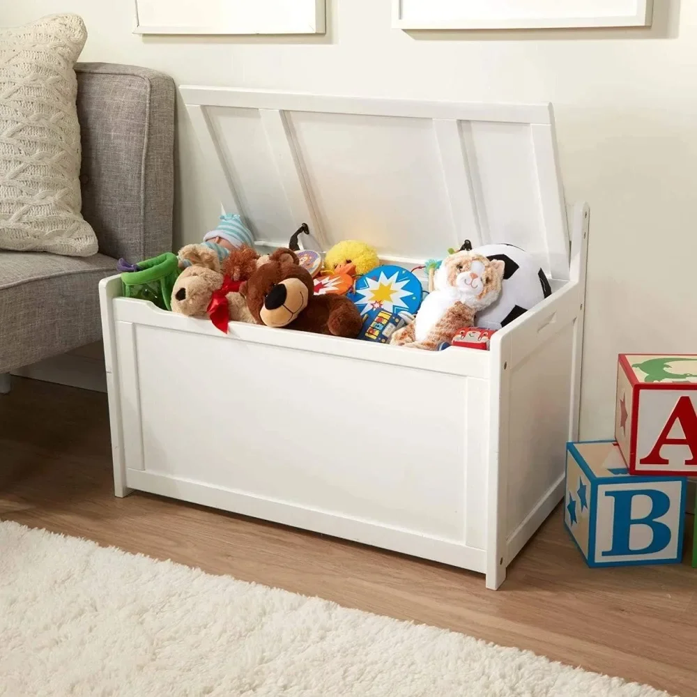 

Storage box, wooden toy box - Game room white furniture - Children's toy wooden storage box