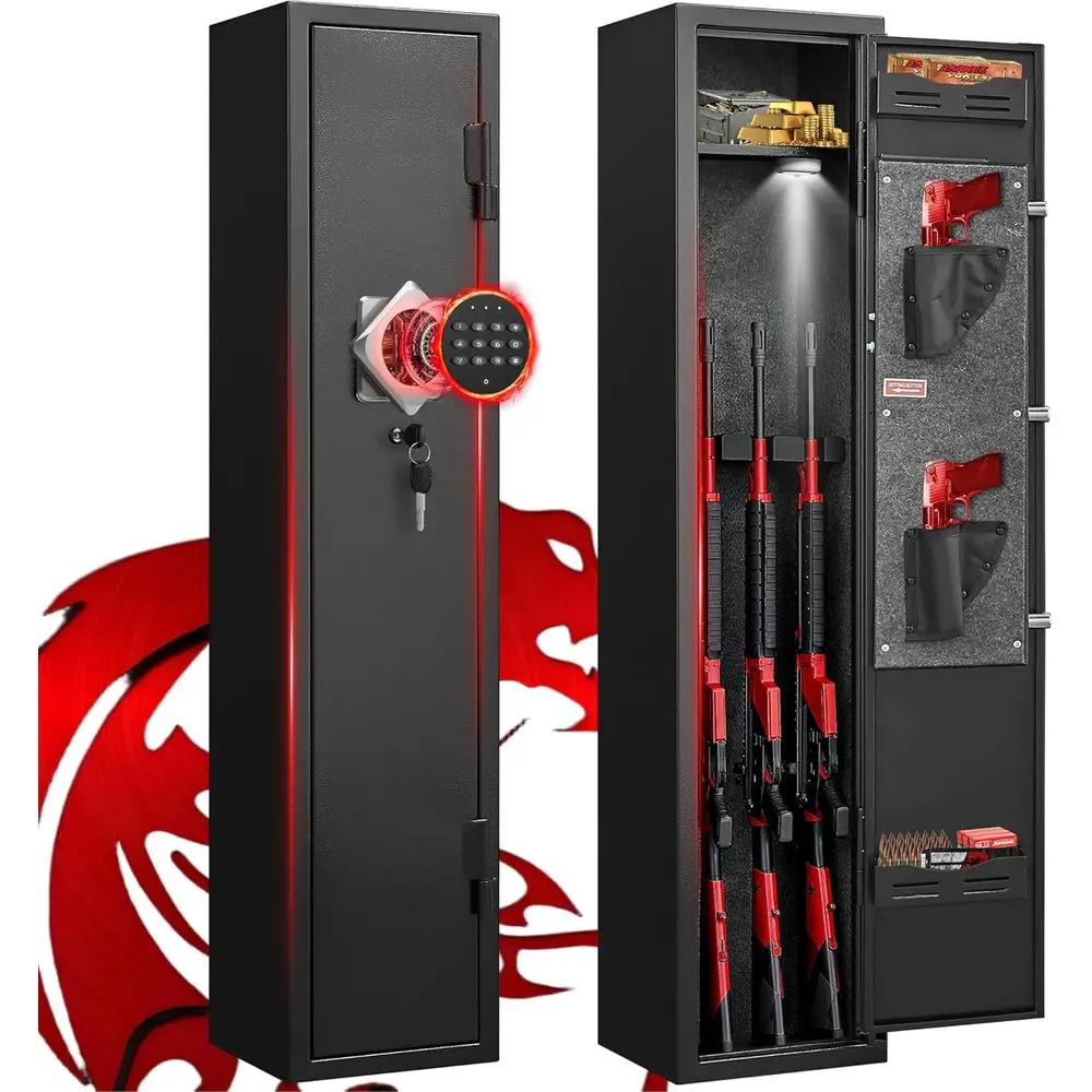 

Quick Access Gun Safes for Home: Rifle and Pistol Storage Cabinets with No Assembly Needed