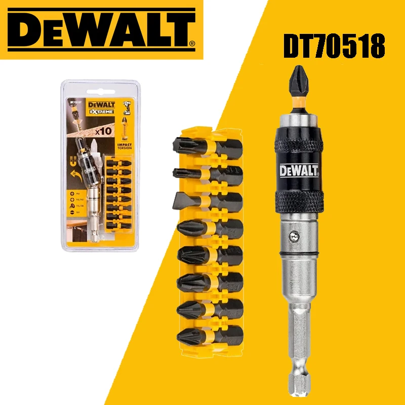 Dewalt Extreme Impacto Torsão Bit Holder Screwdriving Bit Grupo Ponta Giratória Acessórios para Ferramentas Elétricas Dt70518 Dt7505