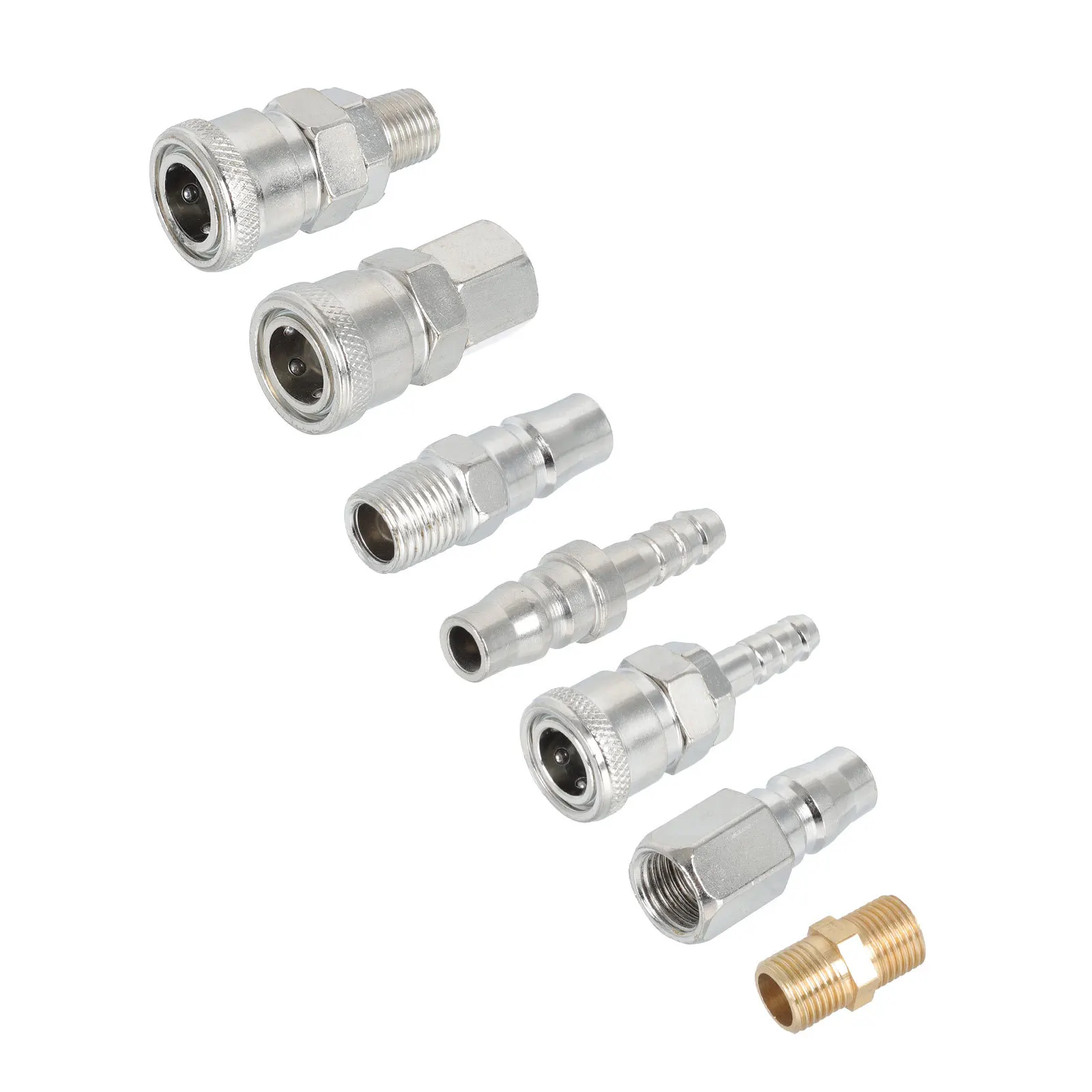 

25Pcs Pneumatic Quick Connectors Sturdy Metal Air Hose Connector Leak-Proof Trachea Connector Practical Multi-Function Hose
