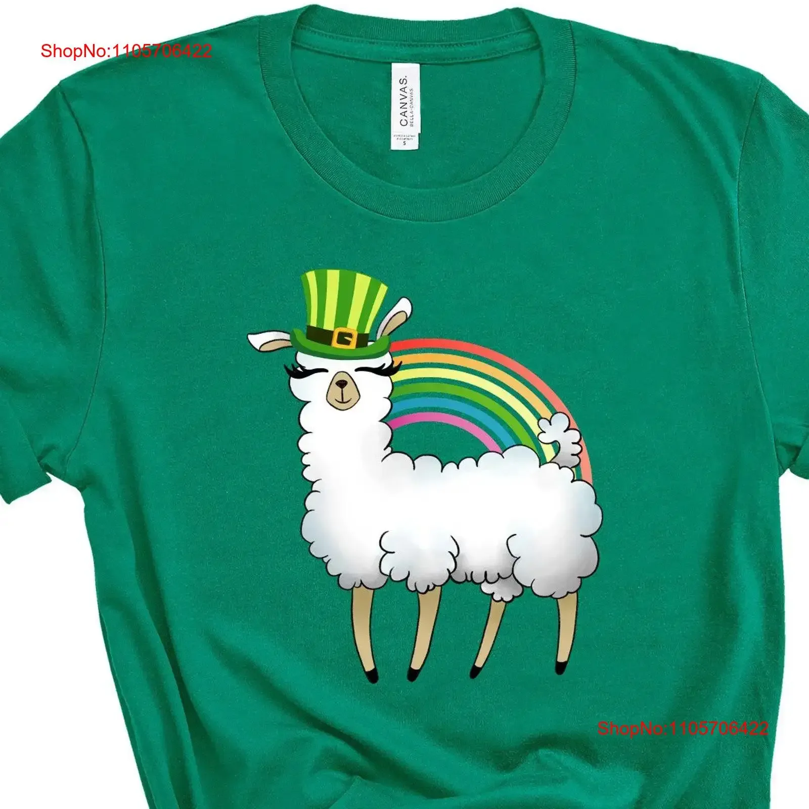 Lucky Llama St Patricks Day T Shirt Rainbow Leprechaun Cute Pattys for Women Kids Girls Boy Toddler Baby Saint Patrick's