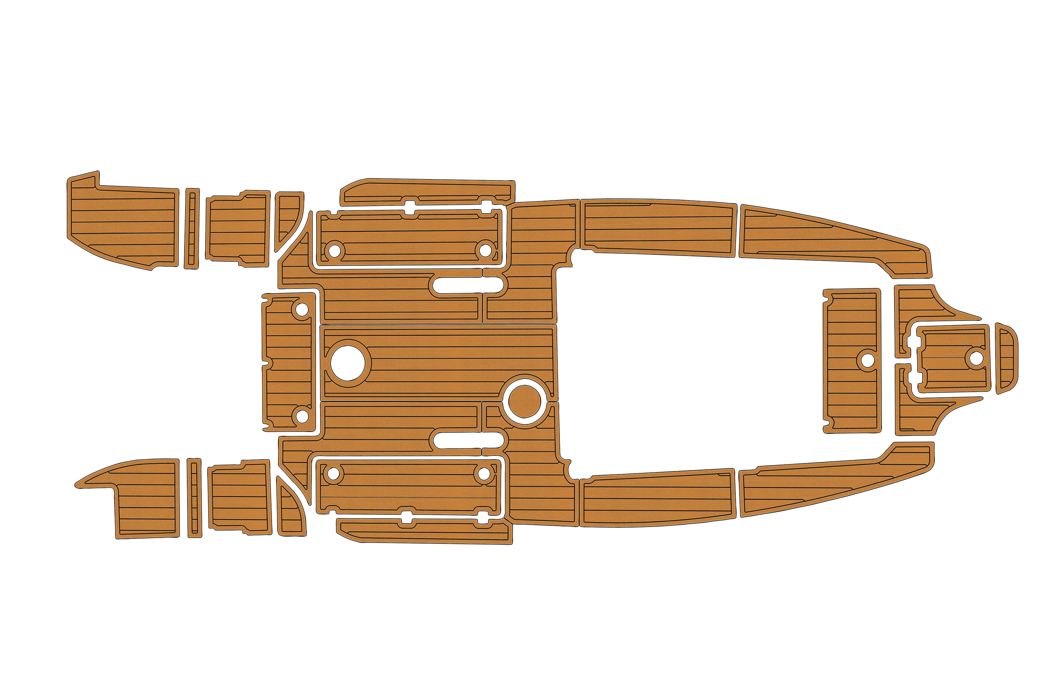 Eva foam Fuax teak seadek marine floor For 2015-2020 Sea Fox 266 commander Cockpit Swim platform 1/4