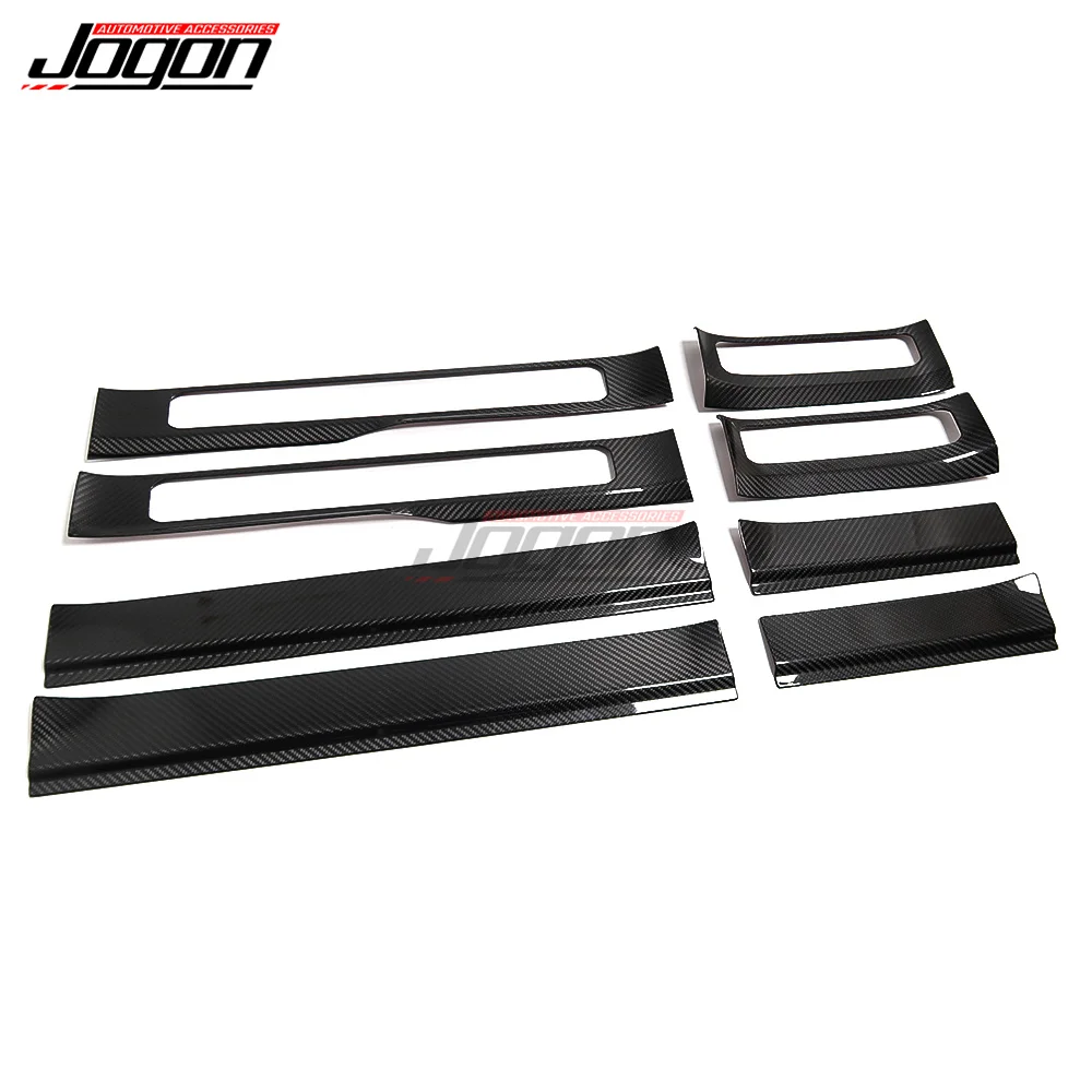 For BENZ Mercedes G Class W463A W464 G500 G550 G63 2019-2022 Car Door Sill Protector Door Trim Plate Carbon Fiber Stickers Cover