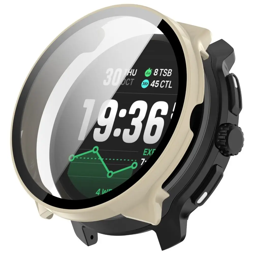 PC + حافظة واقية مقسى مضادة للخدش تغطية كاملة واقي للشاشة غطاء صلب لـ Suunto Race 2