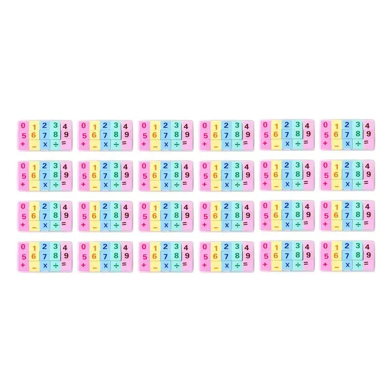 

School Erasers Fun 24 Boxes Numbers Erasers Addition Subtraction Multiplication Division Learning Eraser Student Stationery