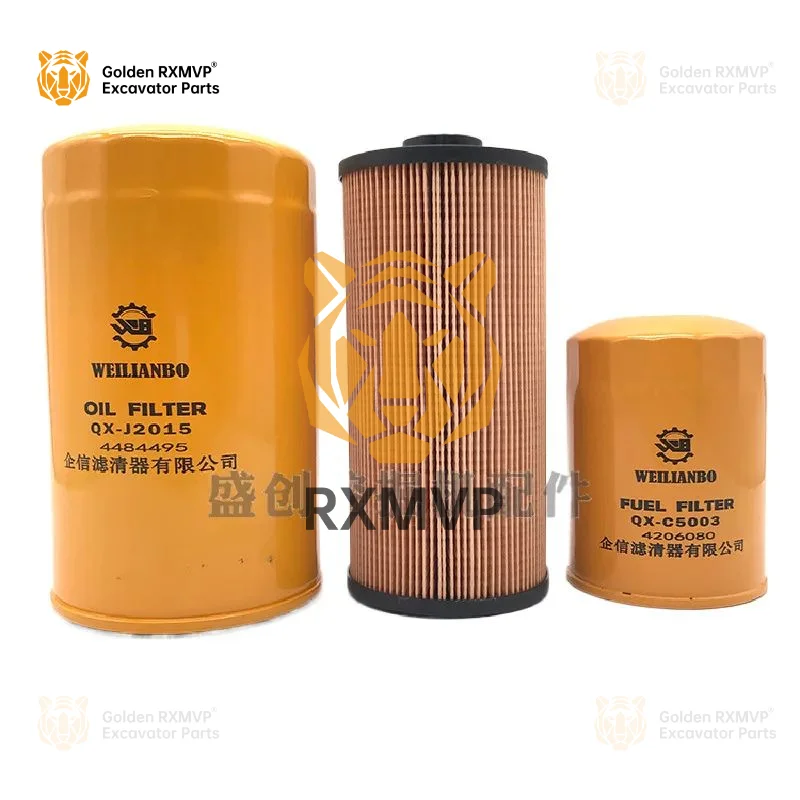 For XGMA Xg821 822 823 825 Isuzu oil filter element diesel grid air oil water paper diesel  accessories Excavator