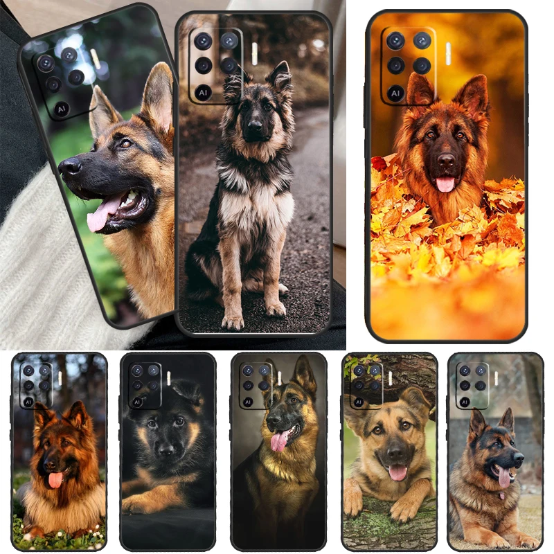 German Shepherd Dog Cover For OPPO A15 A16 A3S A5S A52 A72 A94 A74 A54 A83 A91 A93 A31 A5 A9 2020 A53 S Case