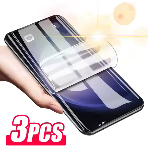 3PCS Hydrogel Film For Samsung Galaxy S23 S22 S21 Ultra Plus A54 A34 A24 A14 A53 A52 A72 A33 A73 A32 Full Cover Screen Protector