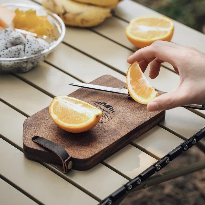 Outdoor Accessories Portable Cutting Board Solid Wood Fruit Mini Small Breadboard Camping Tray