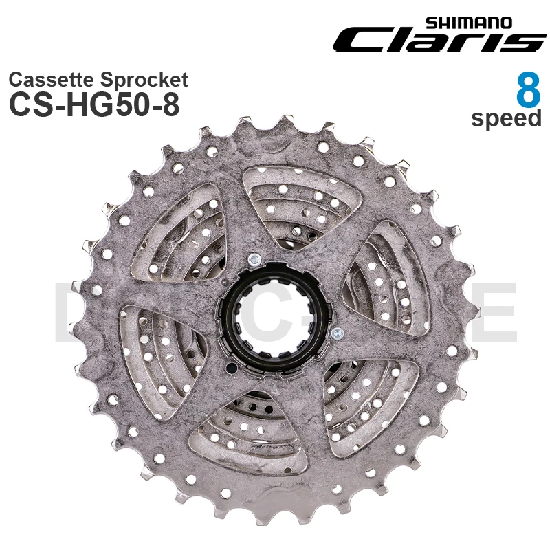 SHIMANO CLARIS - 8-Speed Road Cassette Sprocket CS-HG50-8 1-28T, 11-30T, 11-32T, 12-25T 11-34T - HYPERGLIDE - Original parts