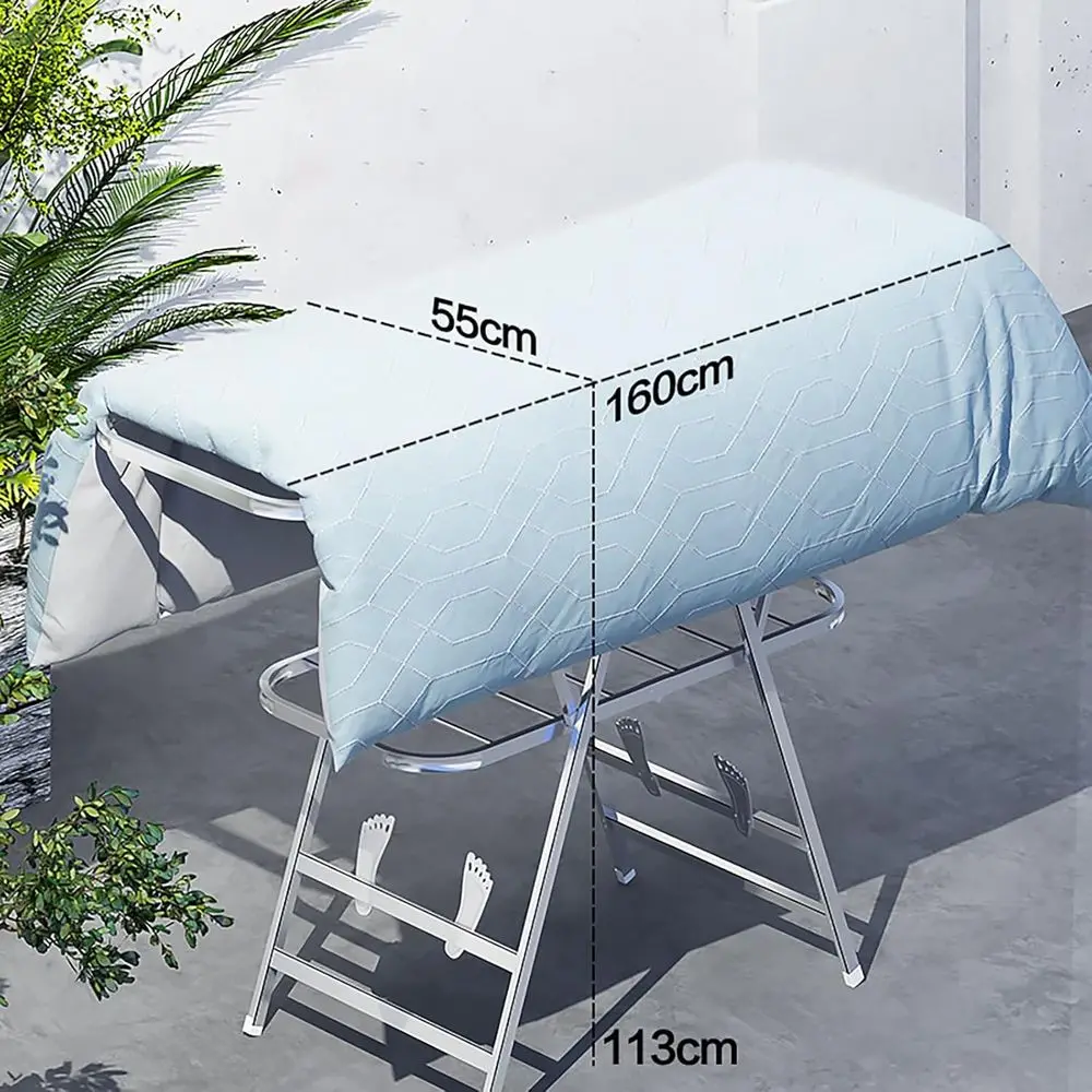 Compact Folding Clothes Drying Rack, 1.6m Tall, Space-Saving Indoor Hanger Stand