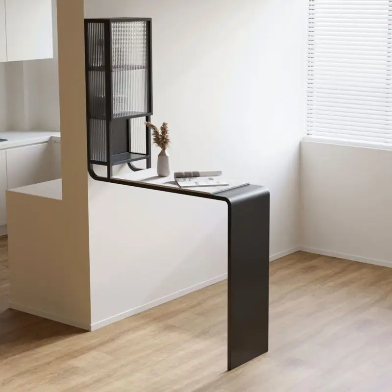 

table, household partition light luxury, creative wall, small bar living room, high table and chairs wine cabinet