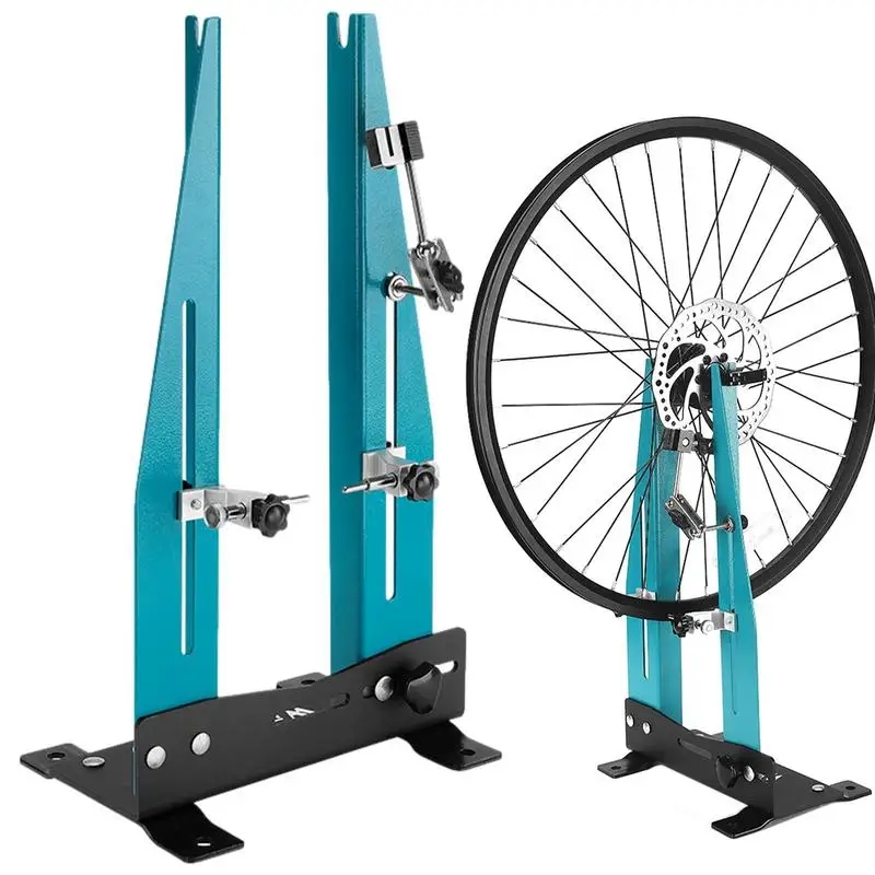 Bike Wheel Truing Stand Adjustable Bike Tools And Maintenance Great Tool For Rim Truing With Free Spoke Wrenches And Heavy Duty