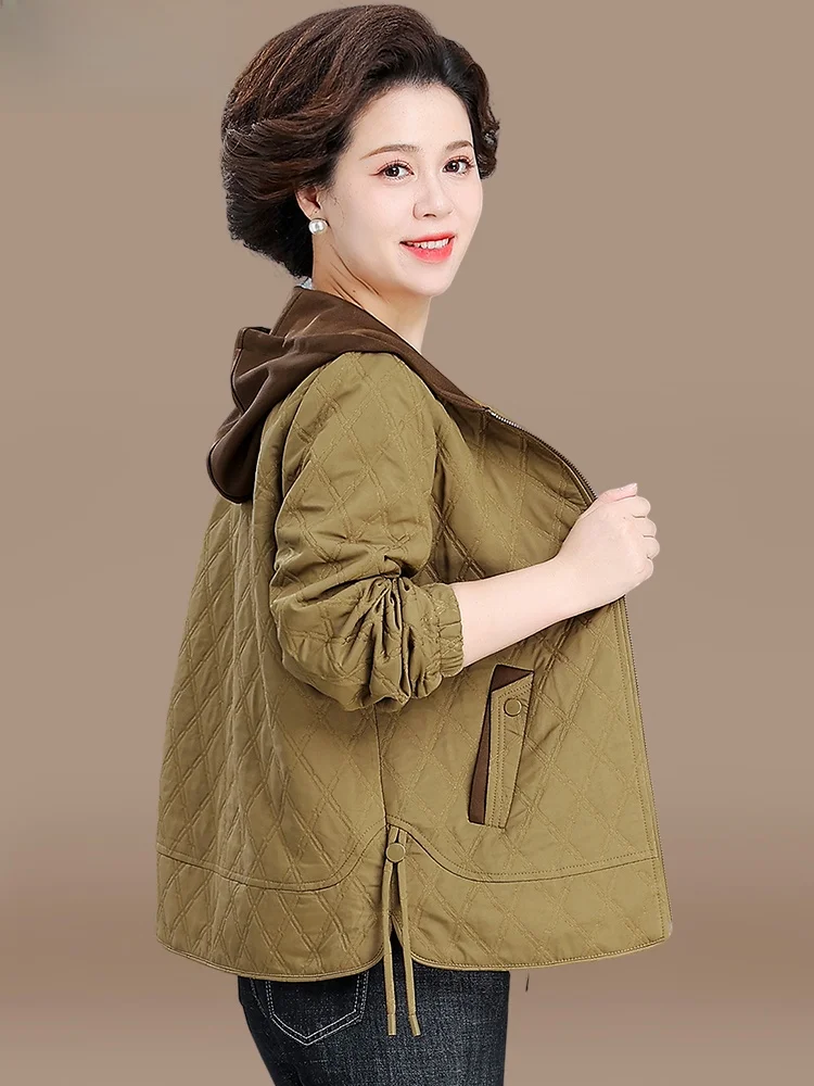 

Модный короткий открытый кардиган-жакет для женщин среднего возраста, осенняя одежда 2024 года, новый стиль, из полиэфирного волокна