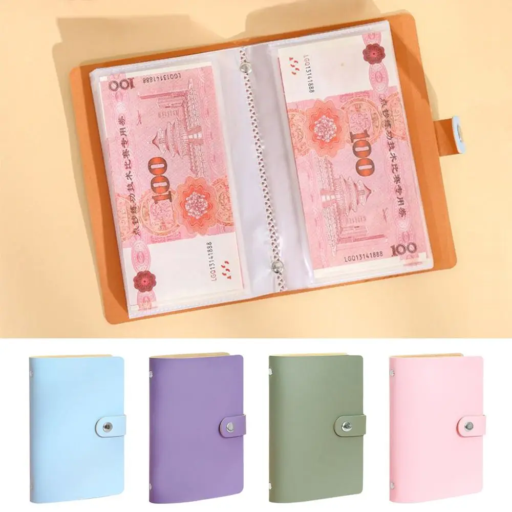 Risparmia denaro 100 buste Risparmio di denaro Challeng Mini raccoglitore in PU di grande capacità Sfida di risparmio Riutilizzabile impermeabile