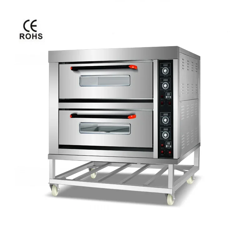 業務用ケーキデッキオーブン/2段4トレー電気パン焼きオーブン