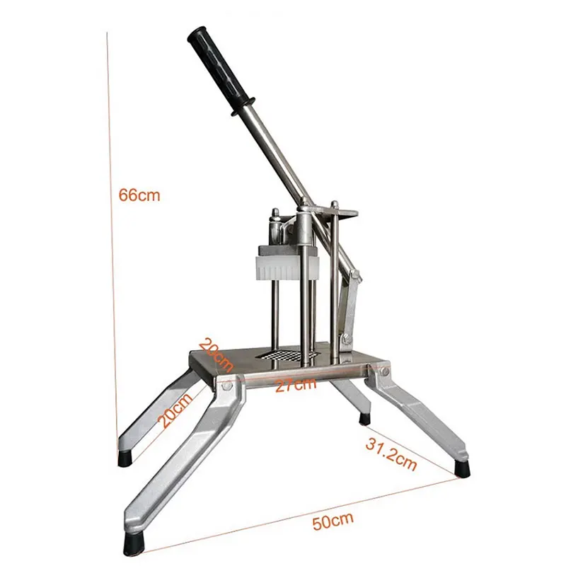 Manual Stainless Steel Food Vegetable Fruit Wavy Potato Strip Slicer Cutting Machine