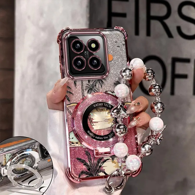 

Чехол-держатель для браслета с пляжным покрытием 14 Sunset для Xiaomi 15Pro 13Pro 15 12 13 12S 12X 14Pro 15 Ultra 14T Civi 3 4 Cover