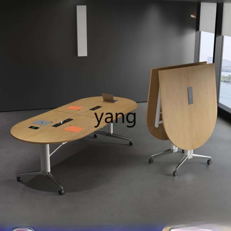 

TGF folding conference table simple modern removable retractable desk oversized negotiation round table