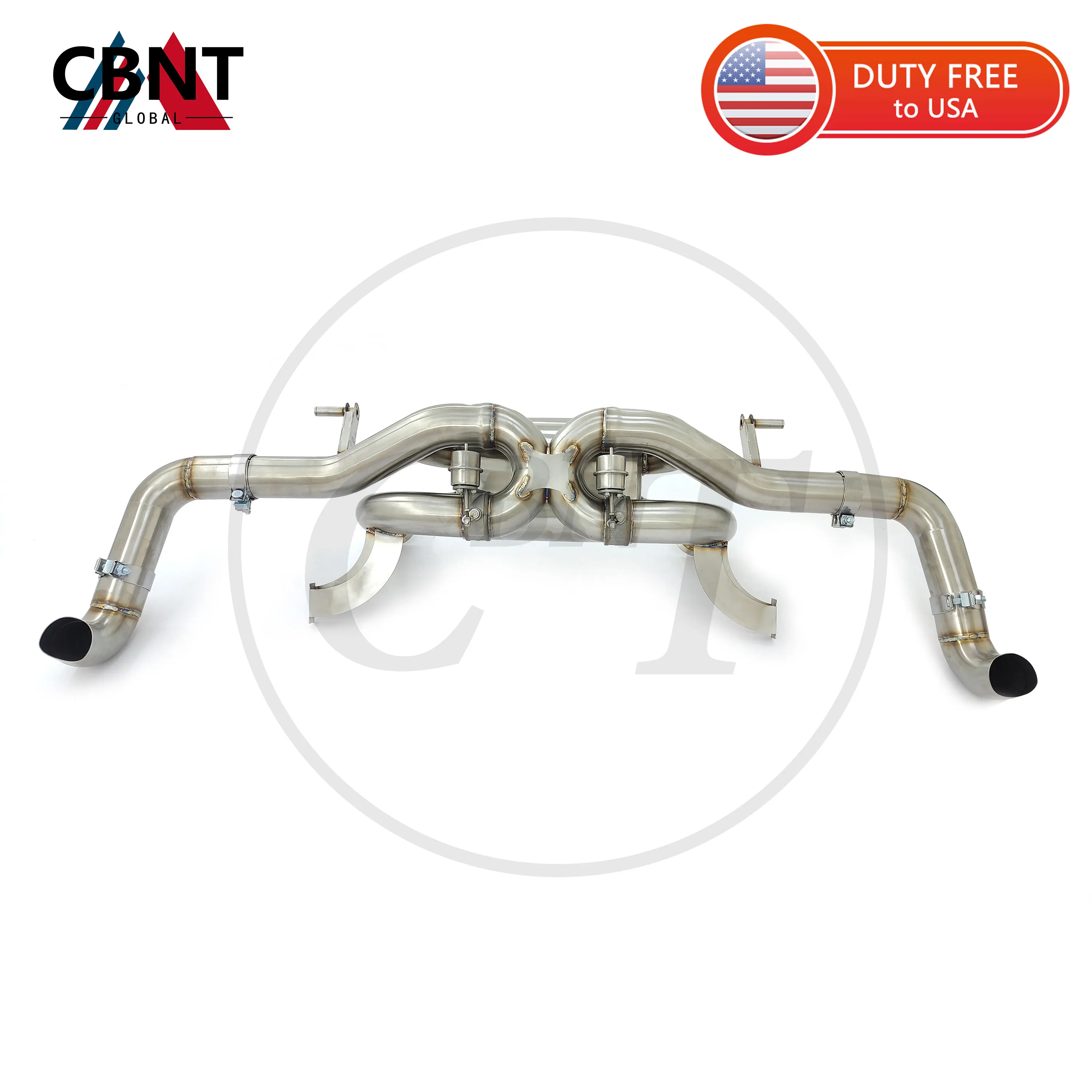 

CBNT Fitment Exhaust for Audi R8 5.2L V10 2009-2023 Valved Muffler Axleback SS304 Bilateral single outlet Exhaust Systems