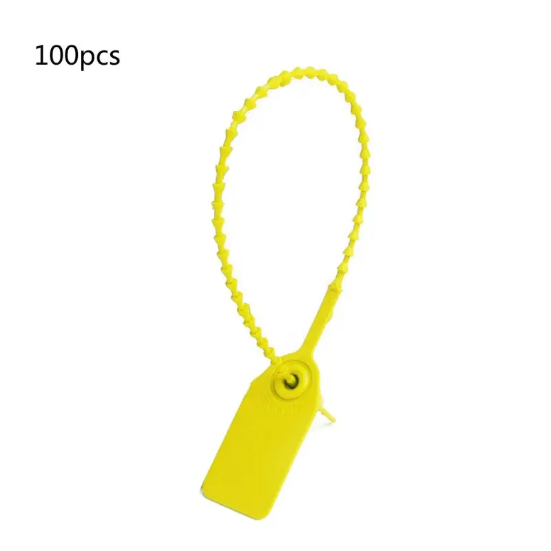 100 Pcs Numbered Tamper Seals Disposable Plastic Security Seals Shipping Tags Self-Locking Signage Tie Easy to Use