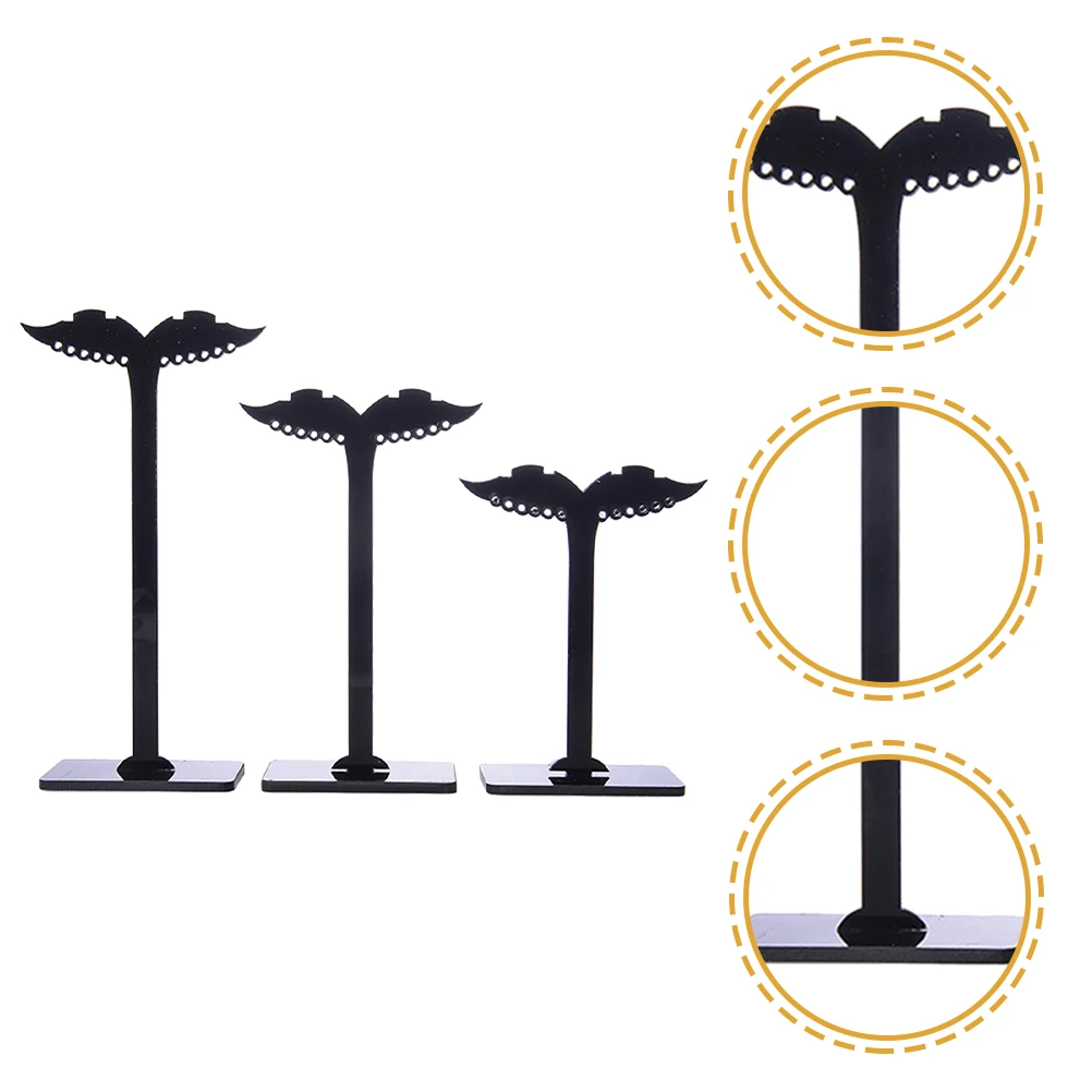 

3 Pcs Earring Holder Earrings Organizer Display Rack Desktop Holders for Selling Acrylic Jewelry Showcase