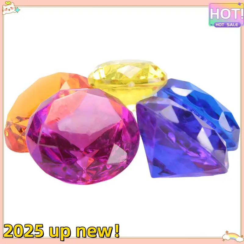 

Stylish-Diving Gem Pool Colorful Diamond Gem With Treasure Pirate Chest Box Summer Underwater Gemstones Set For Kids