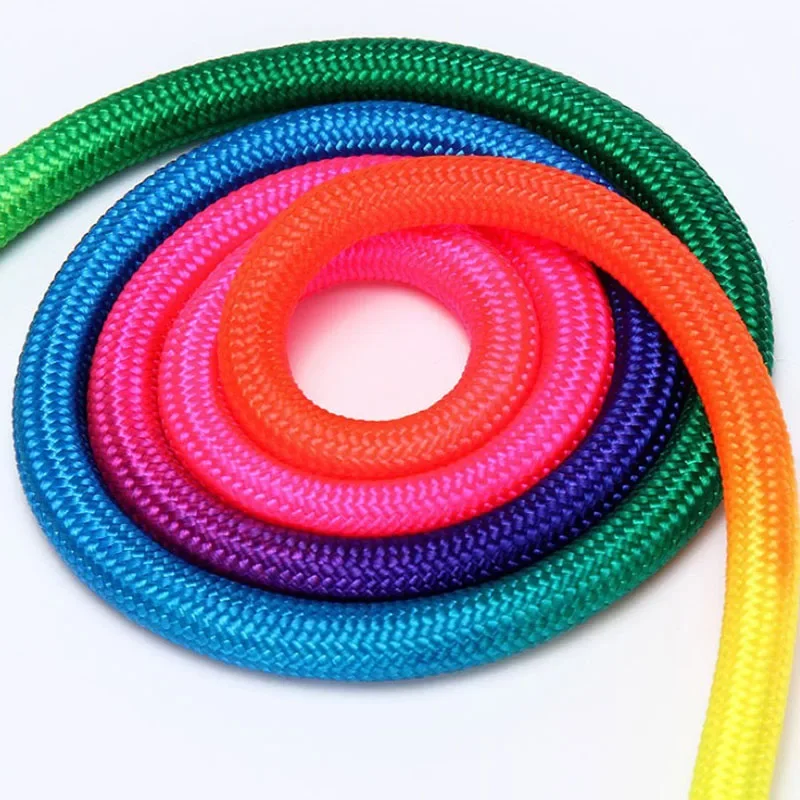 0.8cm/1cm Rainbow Color Weave Nylon Belt Pet Dog Traction Rope Round Training Walking Leading Fashion Leashes Strap Belt Rope