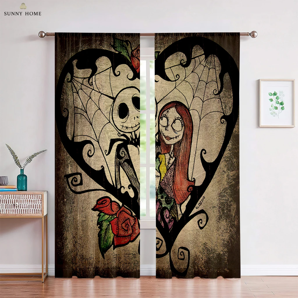 

Fashion New Animation Cartoon 3d Printing Curtains Children's Room Window Curtains Living Room Balcony Kitchen Curtains 2 Pieces