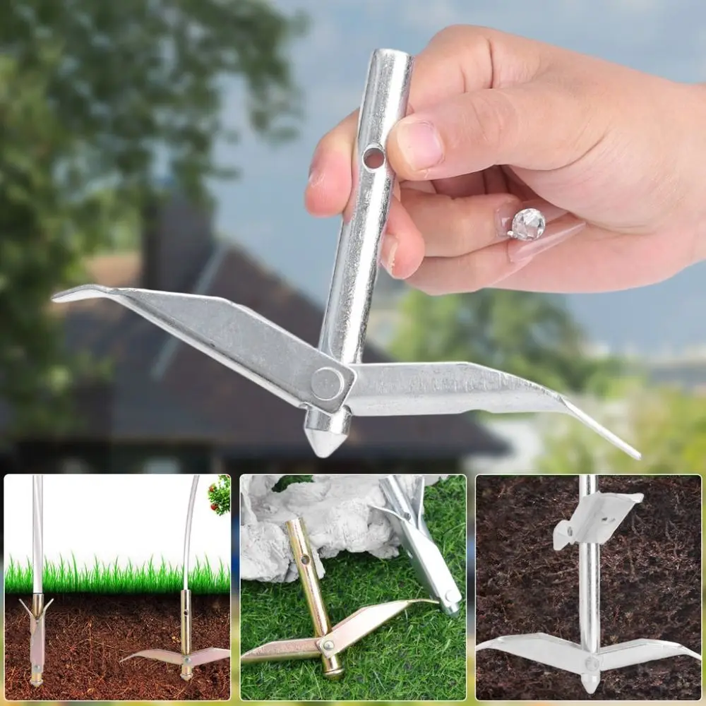 Double-layer Ground Anchor Hard Steel Sturdy Hook Tent Anchor Gardening Greenhouse Fixers Orchard Tree Wire Rope Fixator