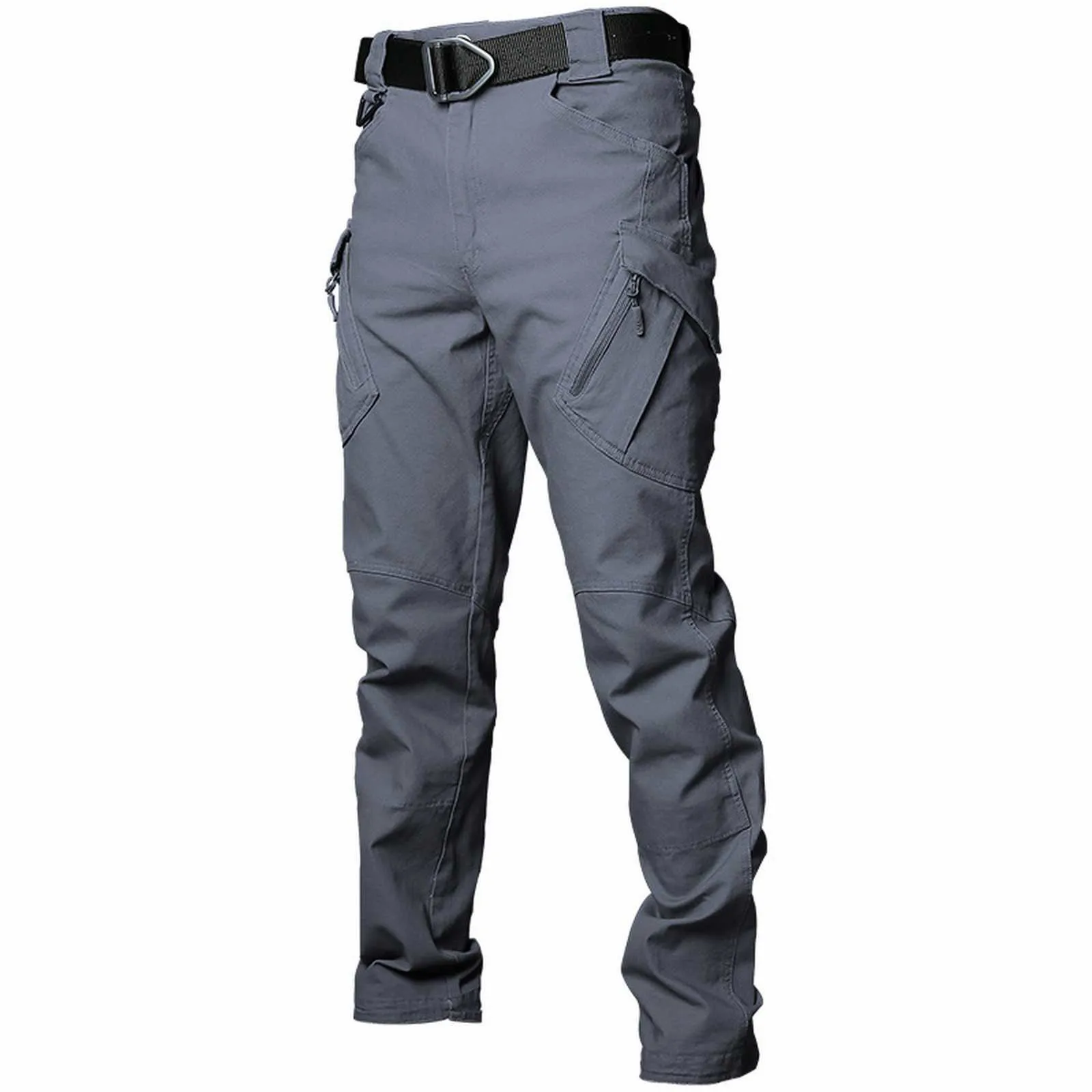 Pants Men's Elastic Multi Pocket Pants Outdoor Straight Tube Workwear Pants House 6